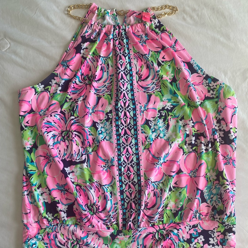 Lilly Pulitzer Chain Detail Halter Top
